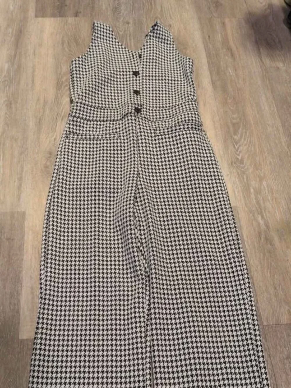 Abercrombie Kids Houndstooth Jumpsuit girls 9/10